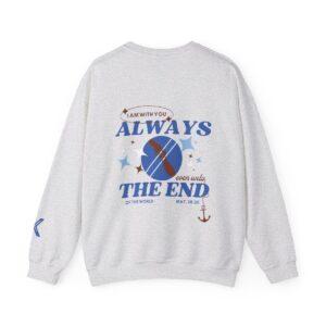 i am with you always anime inspired scripture sweatshirt